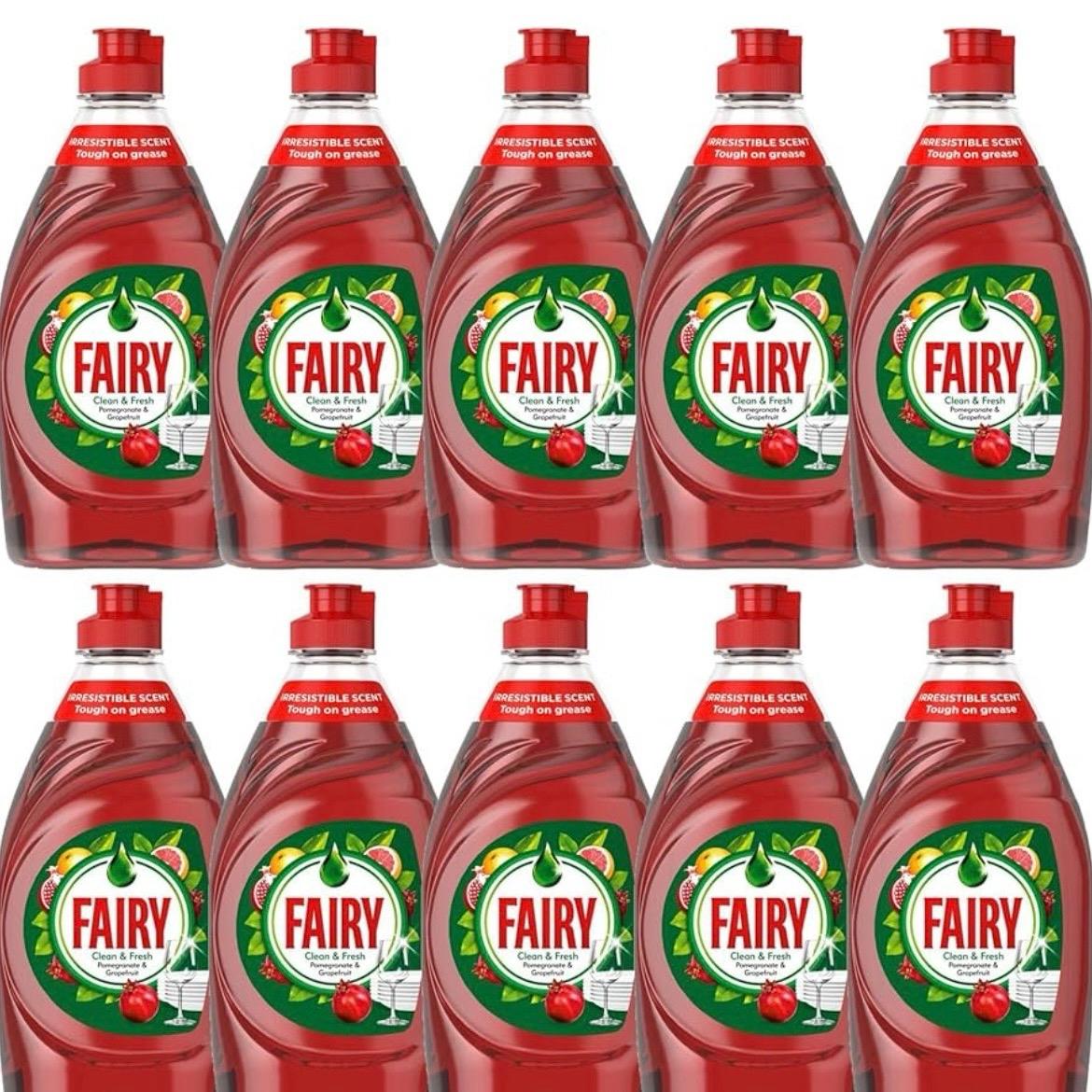 10 x 320ml FAIRY LIQUID dish soap- 320Ml for Household Cleaning Perfume